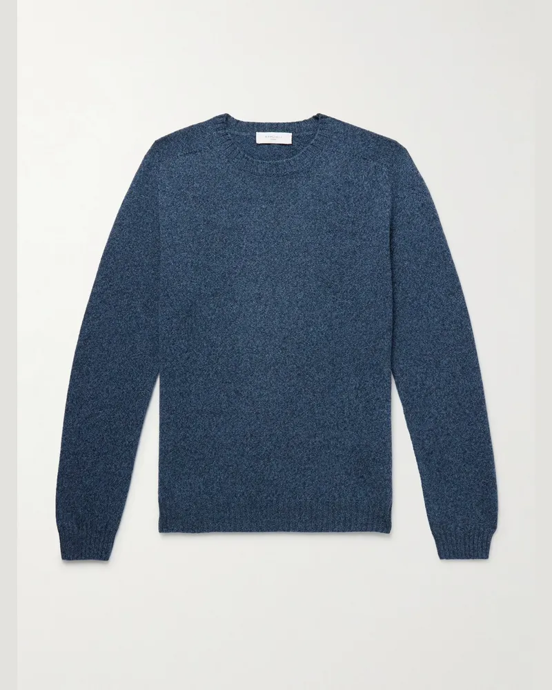 Boglioli Pullover aus einer Woll-Kaschmirmischung Blau