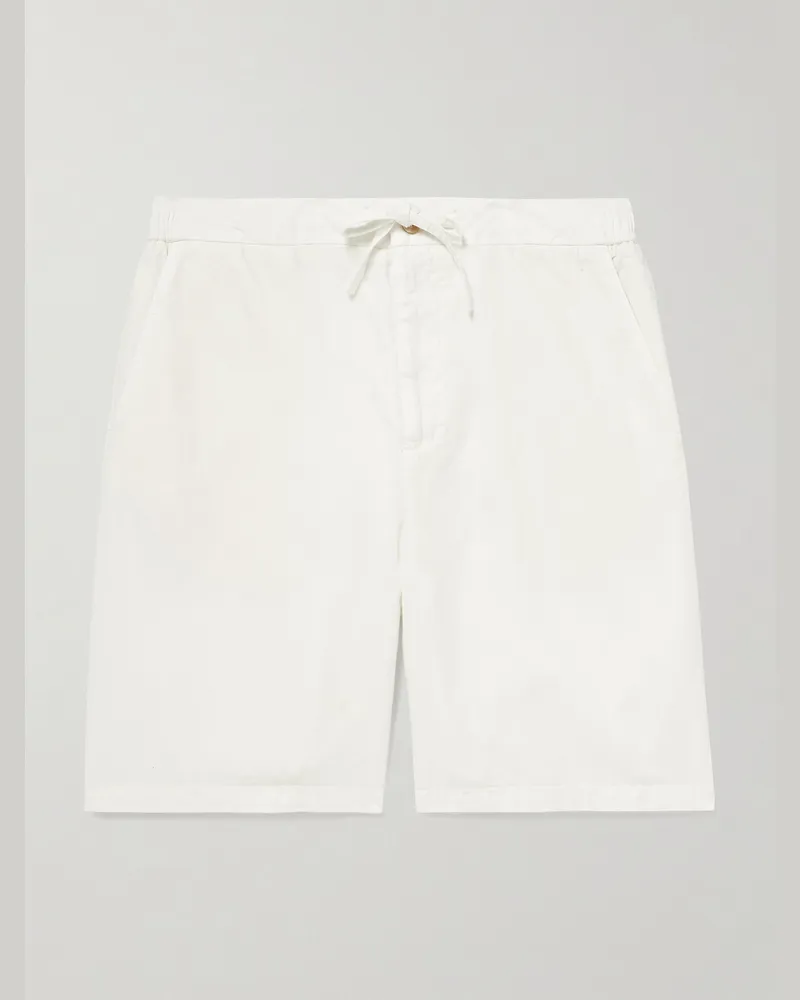 Frescobol Carioca Sergio gerade geschnittene Shorts aus einer Baumwollmischung mit Kordelzugbund Neutral