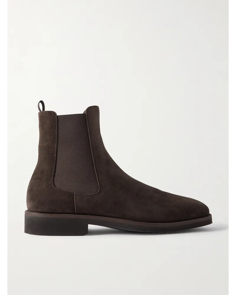 Tom Ford Stiefel aus Veloursleder Braun