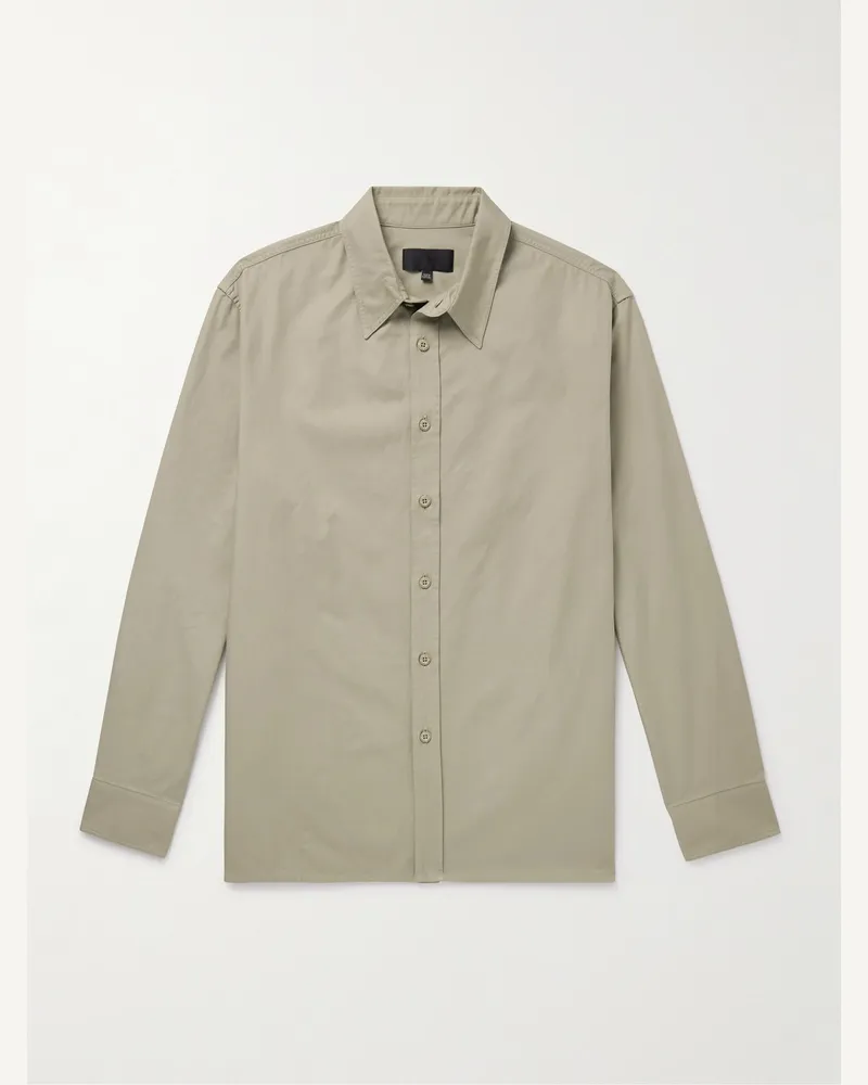 Nili Lotan Chance Hemd aus Baumwoll-Twill Grün