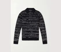 Knitted Cotton-Blend Polo Shirt