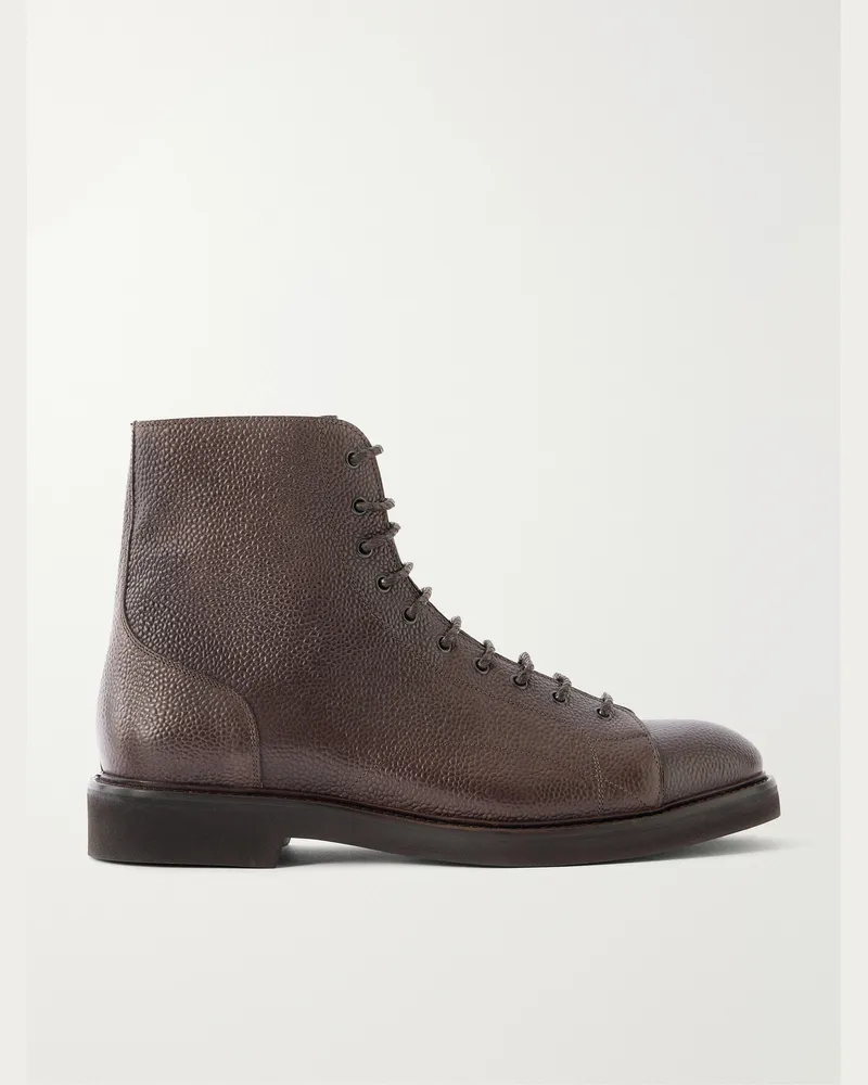 MR P. Monkey Full-Grain Leather Boots Brown