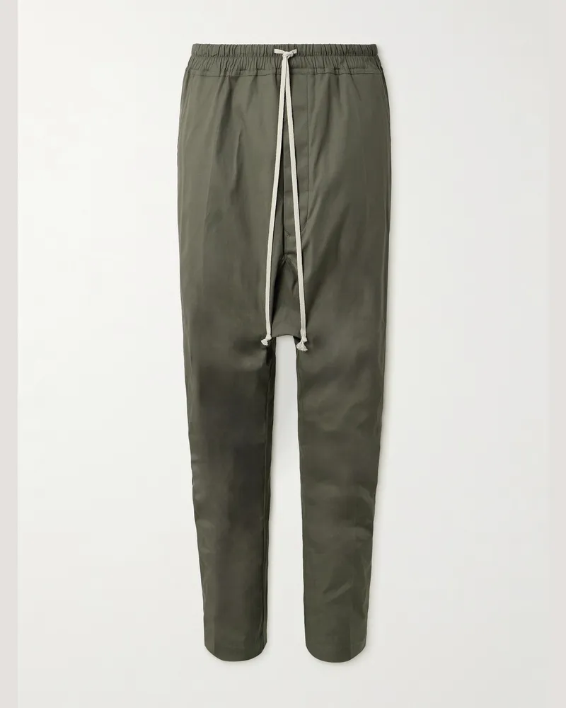 Rick Owens Schmal zulaufende Hose aus Popeline aus einer Baumwollmischung Grün