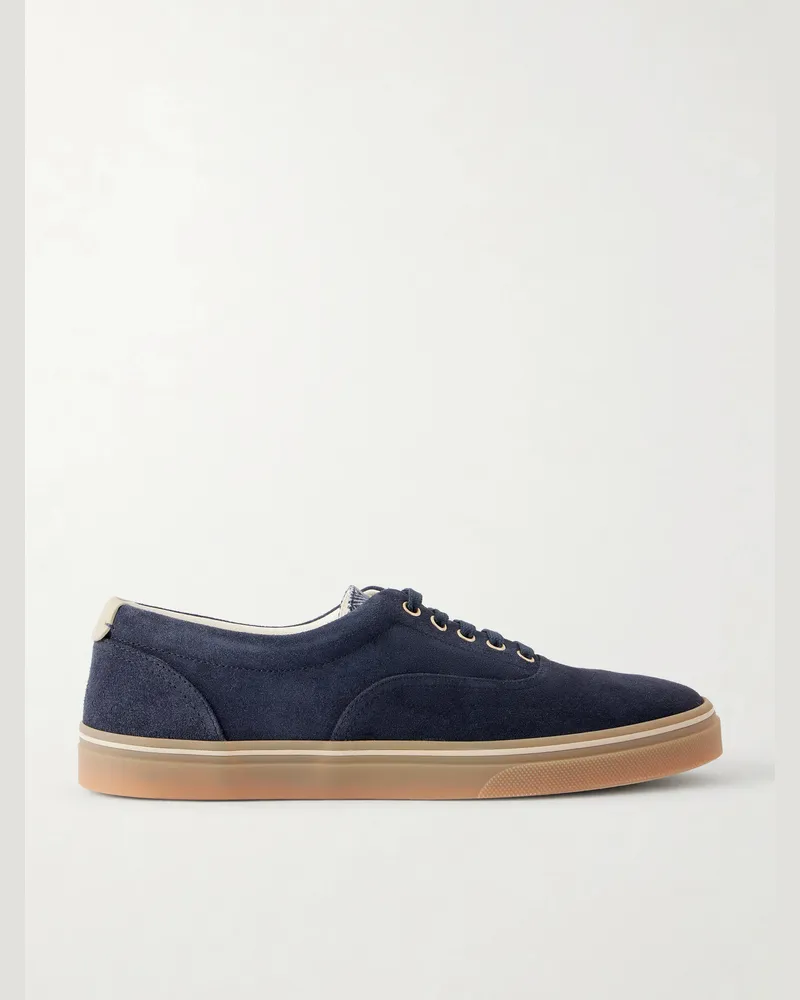 Brunello Cucinelli Suede Sneakers Blue