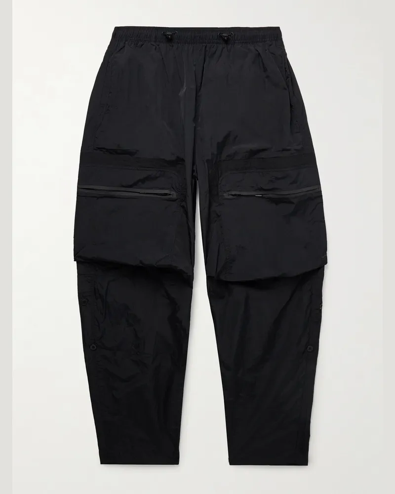 Nike Tech schmal zulaufende Cargohose aus Nylon Schwarz
