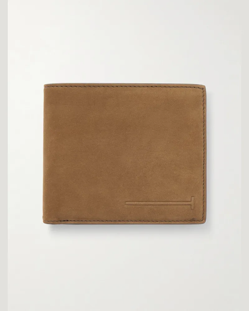 Tom Ford Nubuck Billfold Wallet Brown