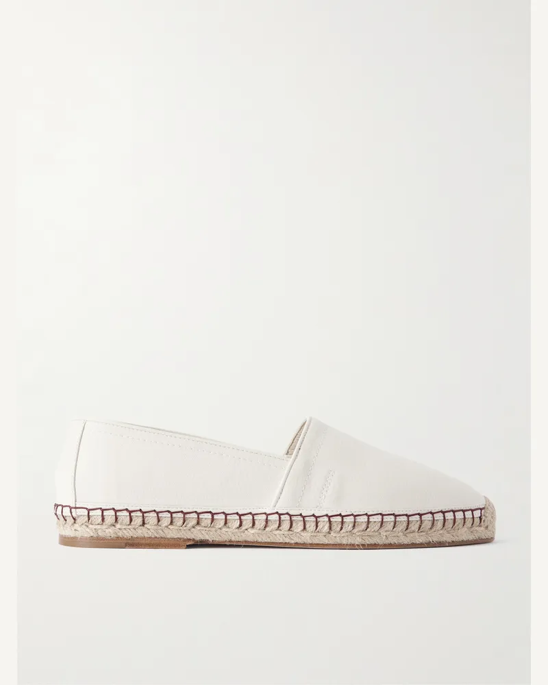Brunello Cucinelli Espadrilles aus Canvas mit Lederbesatz Neutral