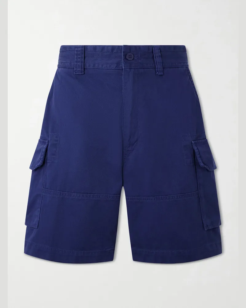 Ralph Lauren Gellar Straight-Leg Cotton-Canvas Cargo Shorts Blue