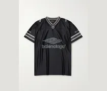 Logo-Print Striped Appliquéd Jersey T-Shirt