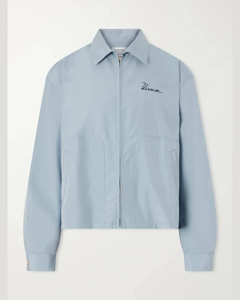 Visvim Somer Swing Printed Silk and Wool-Blend Jacket Blue