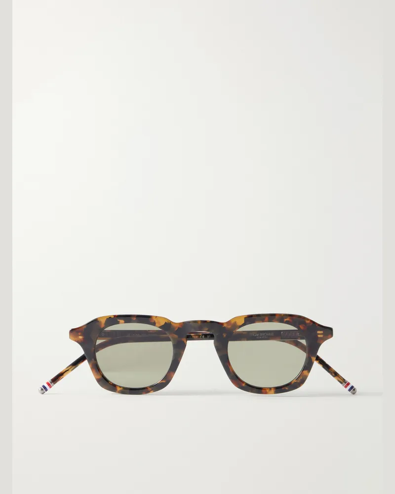 Thom Browne Round-Frame Tortoiseshell Acetate Sunglasses Brown