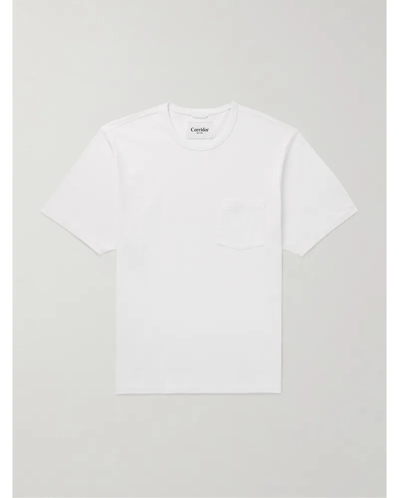 Corridor T-Shirt aus Biobaumwoll-Jersey in Stückfärbung Weiß
