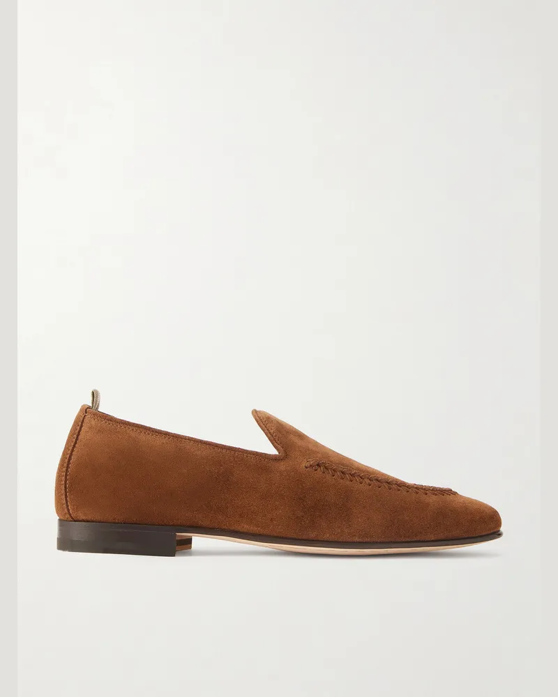 Officine Creative Italia Oliver 013 Suede Loafers Brown