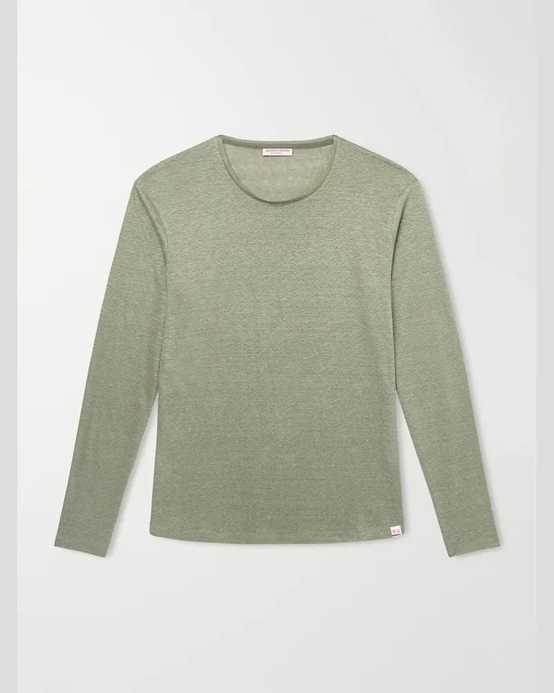 Orlebar Brown OB-T Linen-Jersey T-Shirt Green