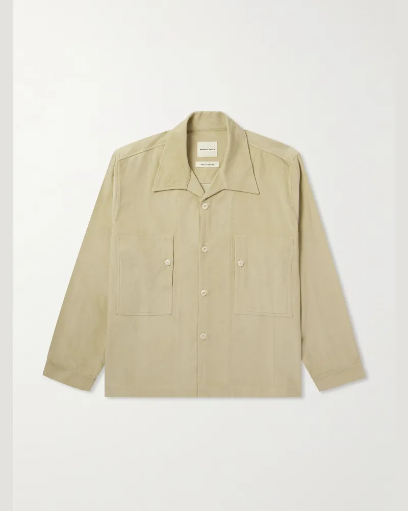 Nicholas Daley Hemdjacke aus Baumwollcord Neutral