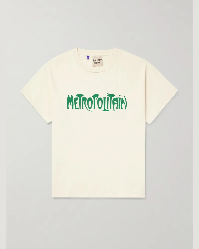 GALLERY DEPT. Self Title T-Shirt aus Baumwoll-Jersey mit Print Weiß