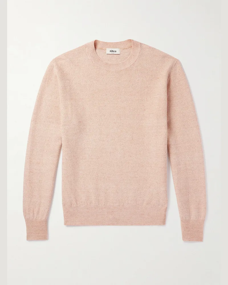 Altea Pullover aus Piqué aus einer Leinen-Baumwollmischung Pink