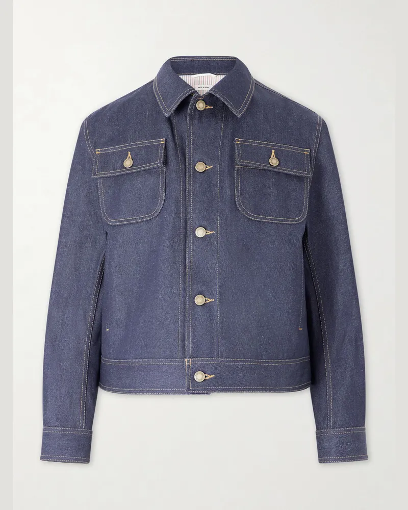 Thom Browne Jacke aus Selvedge Denim Blau