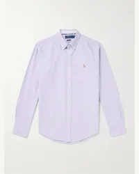 Ralph Lauren Hemd aus Baumwoll-Oxford mit Button-Down-Kragen Lila