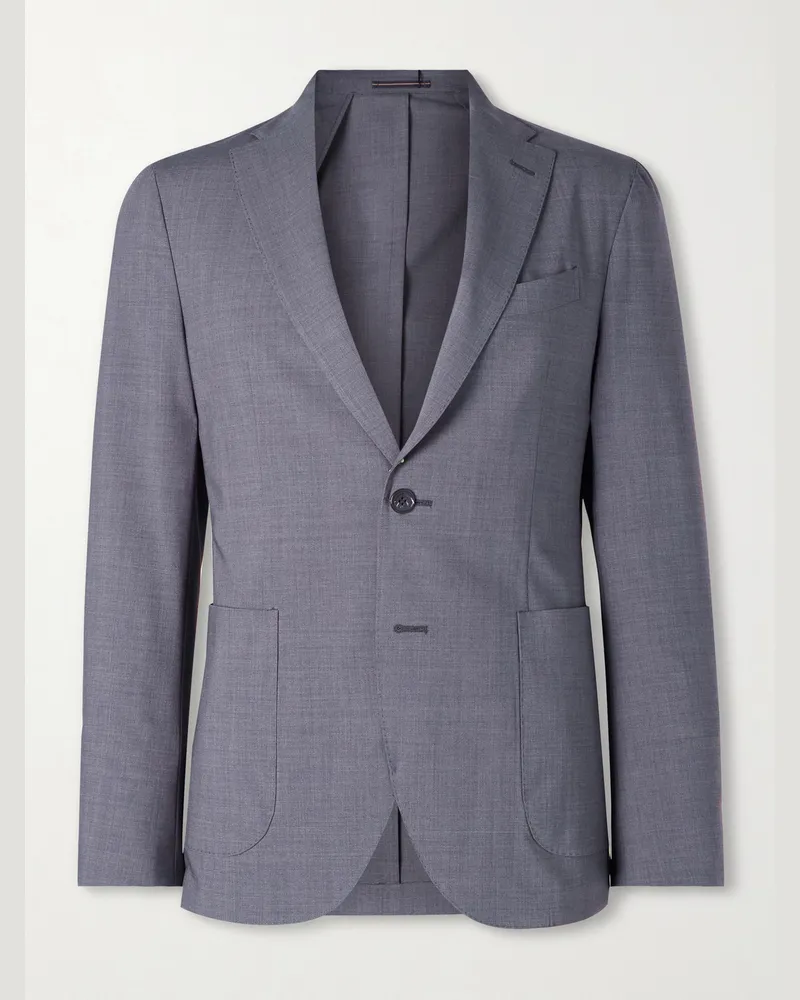 Slowear Wool-Blend Suit Jacket Gray