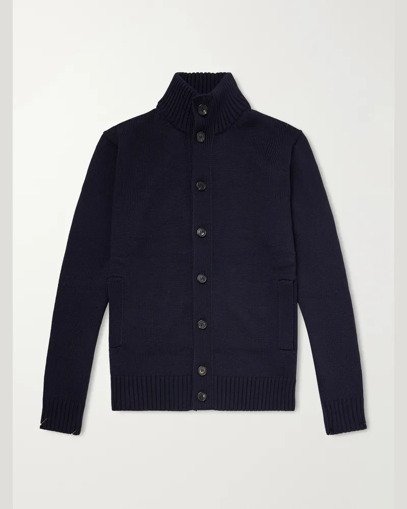 Slowear Wool Cardigan Blue