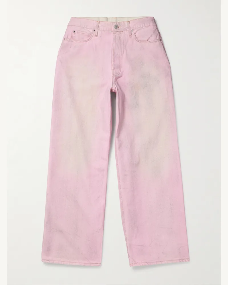 Acne Studios 1981M weit geschnittene Jeans in Distressed-Optik Pink