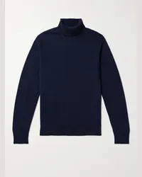 MR P. Rollkragenpullover aus Kaschmir Blau