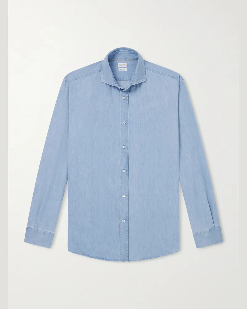 Brunello Cucinelli Denim Shirt Blue
