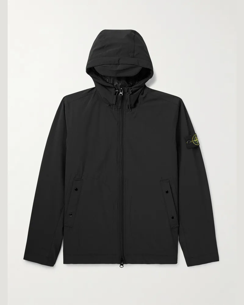 Stone Island Jacke aus Shell mit Reißverschluss Schwarz
