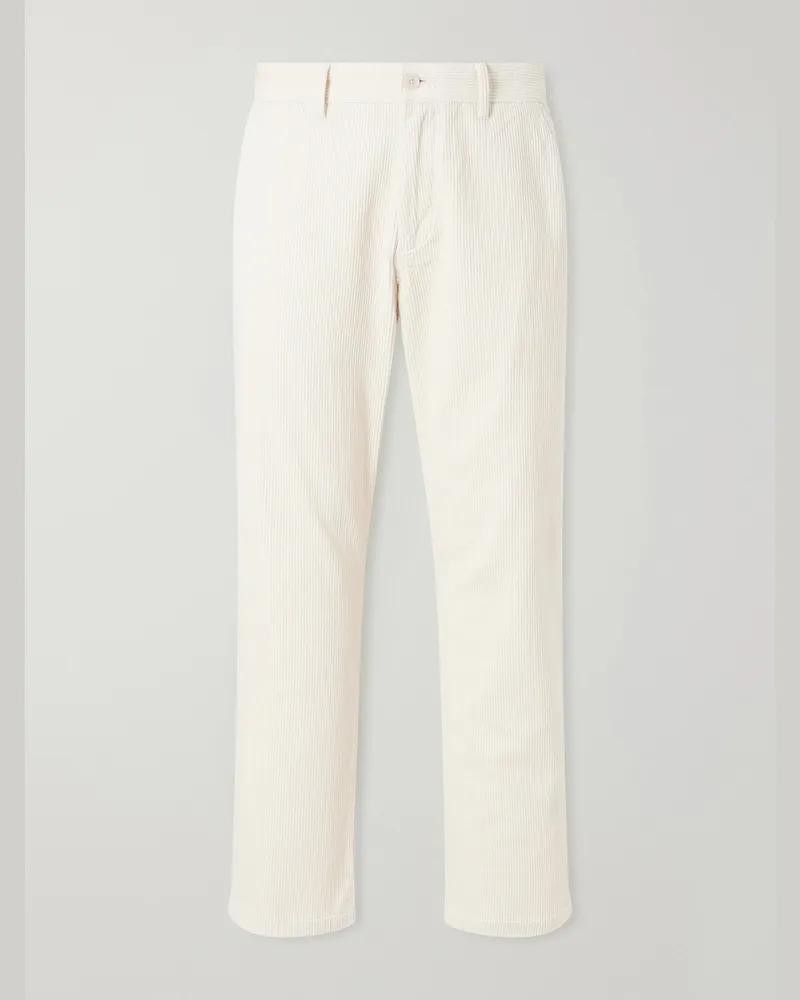 NN 07 Aden 50004 Straight-Leg Organic Cotton-Corduroy Trousers Neutrals