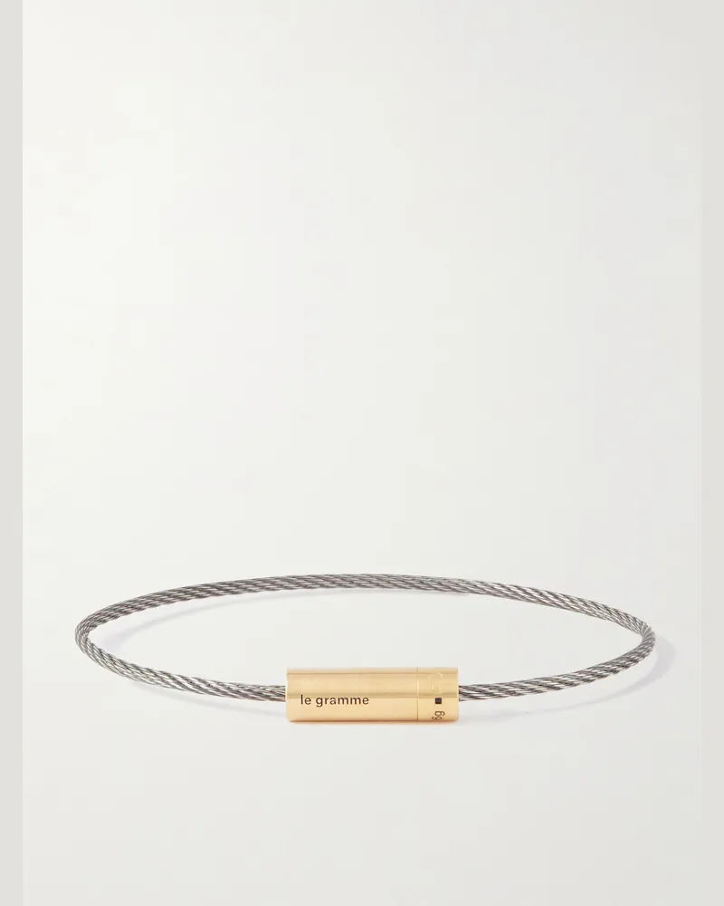 Le Gramme Le 6g Armband aus Karat Gold, Titan und Silber Gold