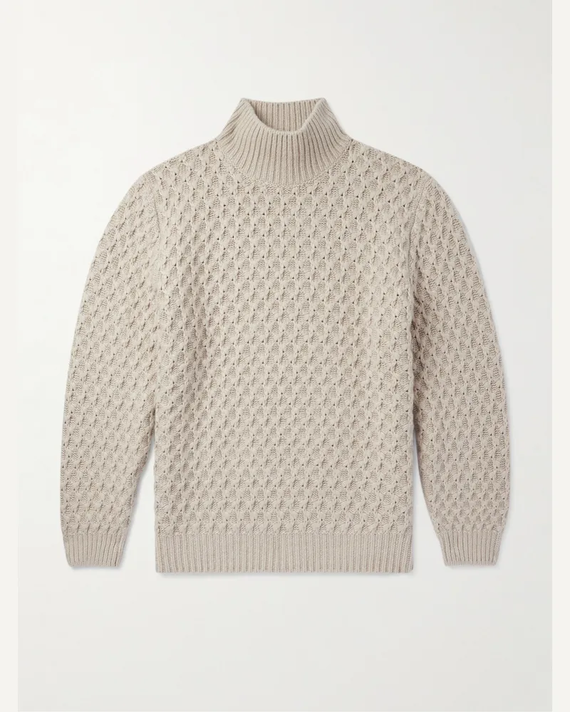 Loro Piana Rollkragenpullover aus Kaschmir Neutral