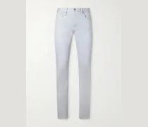 Schmal und gerade geschnittene Hose aus einer Baumwollmischung