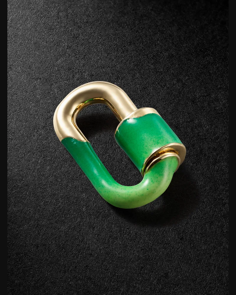 Marla Aaron Chubby Babylock Anhänger aus 14 Karat Gold mit Emaille Gold