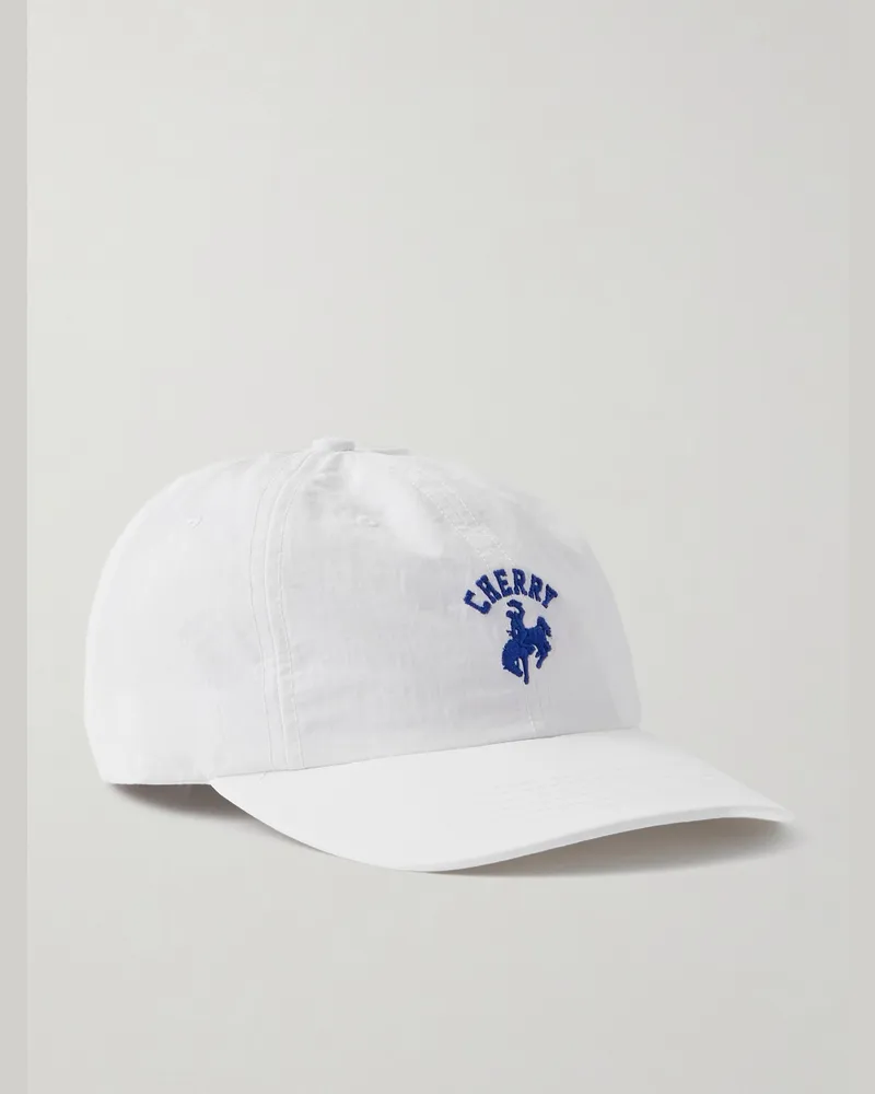 Cherry Los Angeles Western Tennis Baseballkappe aus Twill mit Logostickerei Weiß