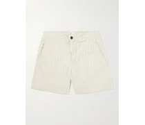 Shorts aus Twill aus einer Baumwollmischung mit Nadelstreifen