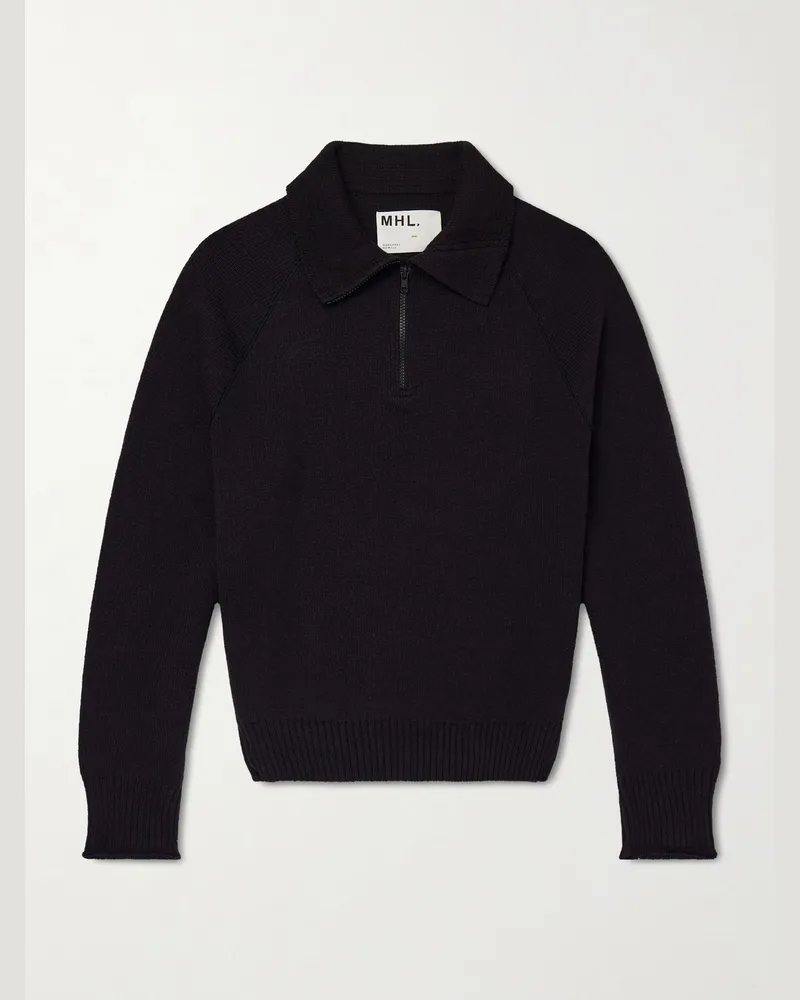 Margaret Howell Troyer aus einer Woll-Baumwollmischung Schwarz