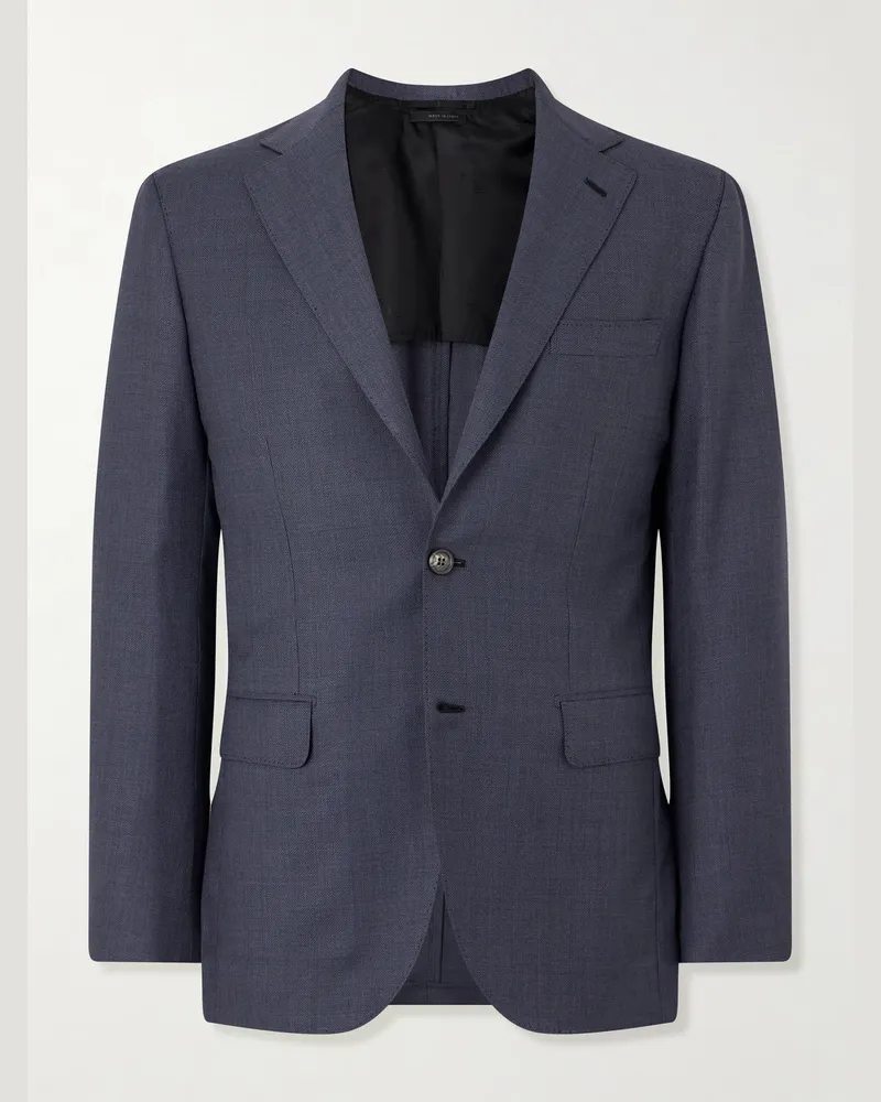 Brioni New Plume Wool Suit Jacket Blue