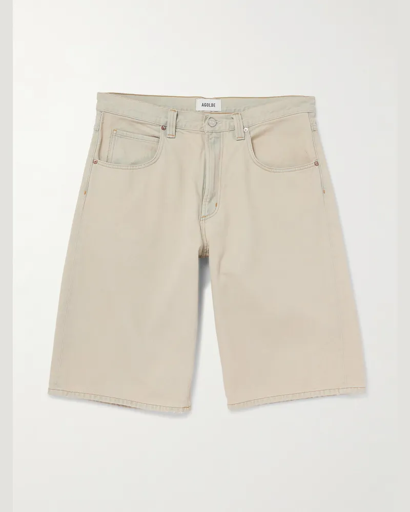 AGOLDE Fusion gerade geschnittene Jeansshorts Neutral