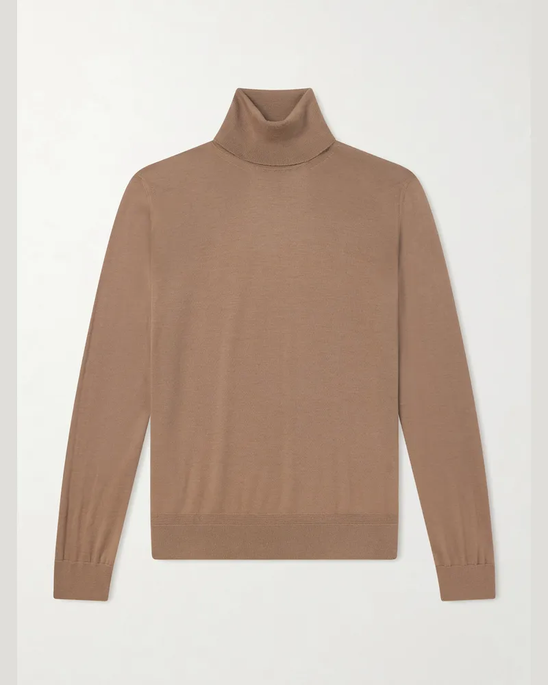 Dunhill Cashmere Rollneck Sweater Brown
