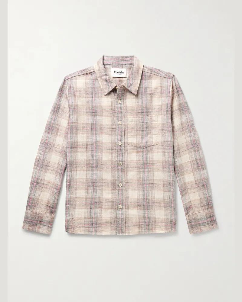 Corridor Kariertes Hemd aus Baumwolle mit Print Neutral