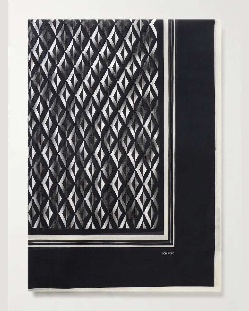 Tom Ford Tuch aus Baumwolle mit Print Schwarz