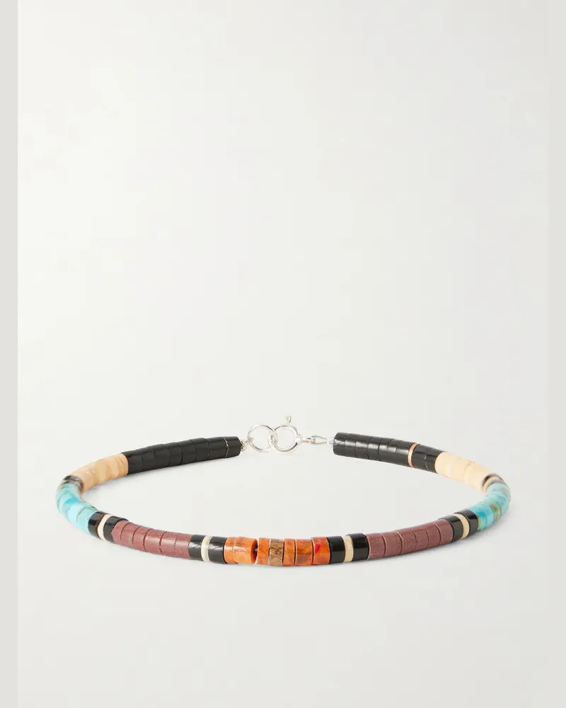 Peyote Bird Terra Silver Multi-Stone Beaded Bracelet Multi