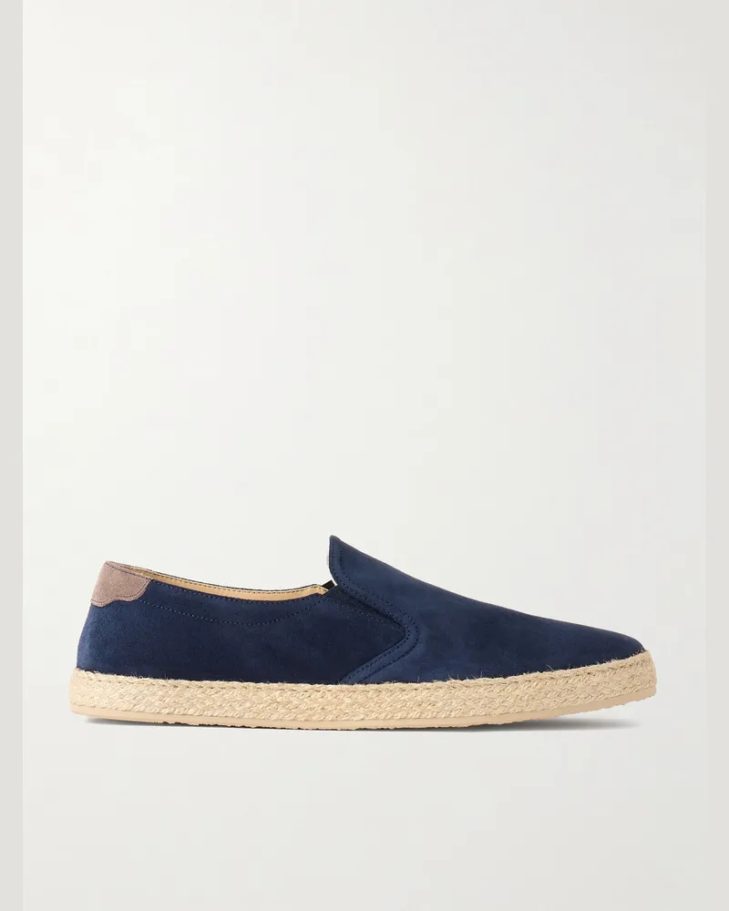 Brunello Cucinelli Espadrilles aus Veloursleder Blau