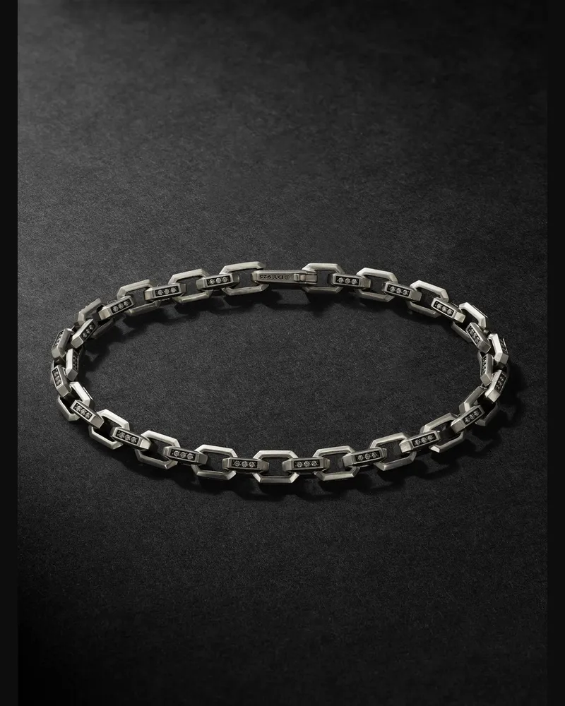 David Yurman Streamline® Sterling Silver Diamond Chain Bracelet Silver