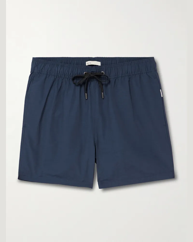Onia Charles gerade geschnittene mittellange Badeshorts Blau