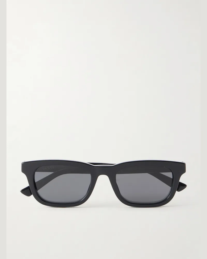 Gucci The Wirecore Square-Frame Recycled-Acetate Sunglasses Black