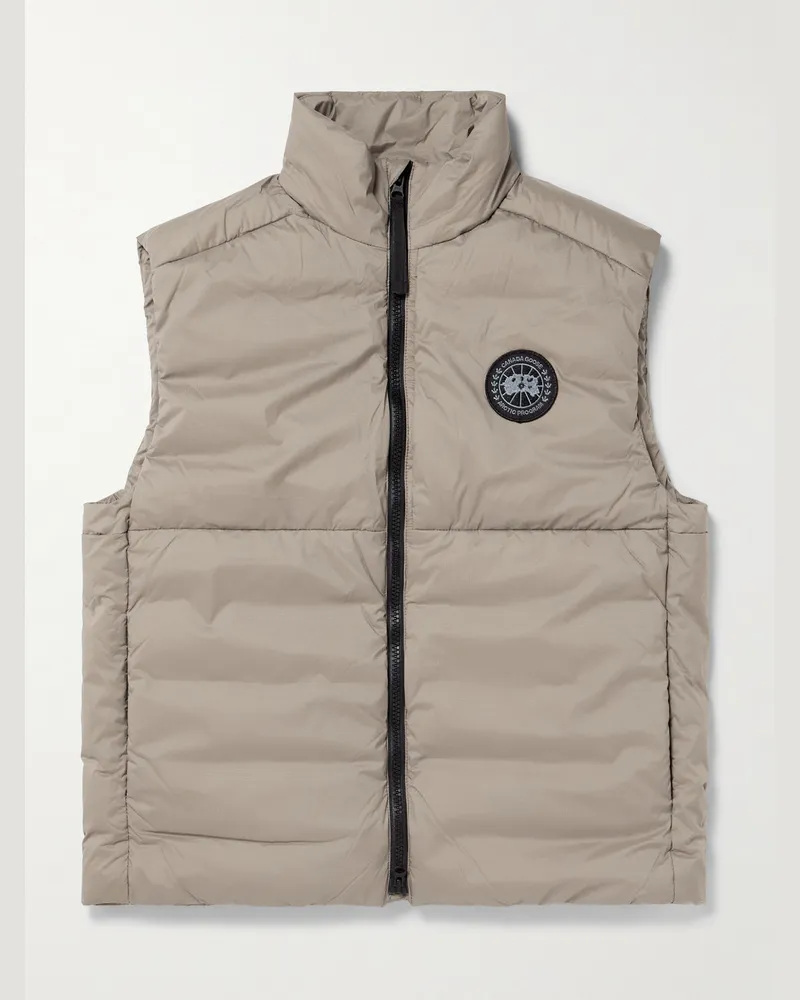 Canada Goose Lodge Daunenweste aus gestepptem Shell Braun