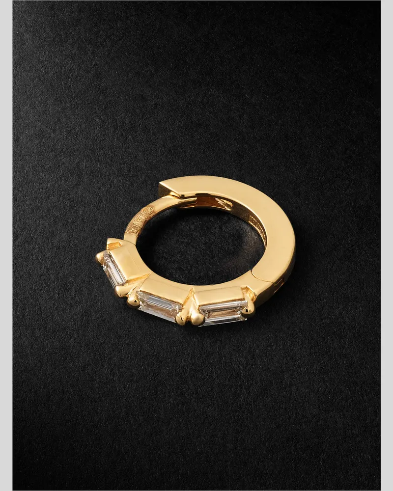 Suzanne Kalan Einzelne Creole aus 18 Karat Gold mit Diamanten Gold