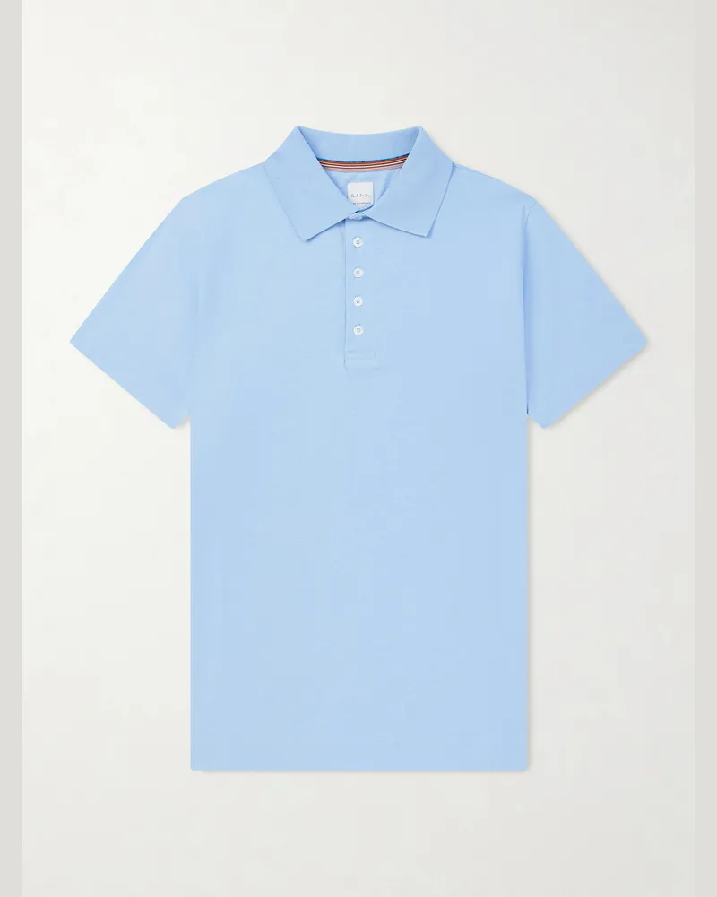 Paul Smith Cotton Polo Shirt Blue